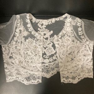 White fishnet jacket